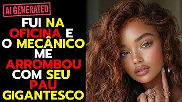 O Pau Monstruoso do Mecânico Deixou Meu Cuzinho Arrombado e Cheio de Leite...