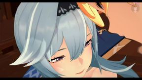 Genshin Impact. Eula Desk Sex