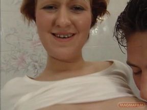 Busty Redhead Teen Gets Fucked in the Bathroom