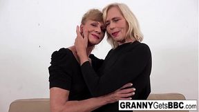 Two arousing grandmas enjoys rough anal&#x1F44C; action from BBC