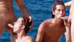 Beach facial with Mike Cage, Mathew Ross, Matt Loughton