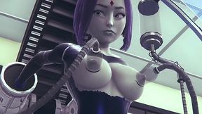 Raven gets trapped and ravished by Cyborg