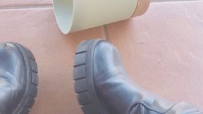 black boots and crushing vase roll