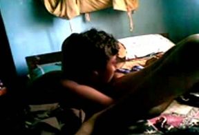 Sexy and stunning dark skin hottie blows dick at the end