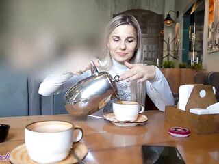 Remote Controlled Sex Toy In Crowded Cafe - Letty Ebony