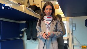 I'll lose my job! - Conductor seduces a passenger on the train