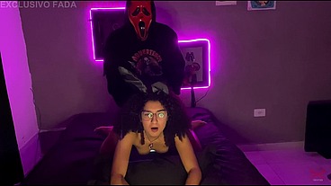 Ghostface me fodeu inteira e me encheu de porra na cara - Halloween fantasia GhostFace