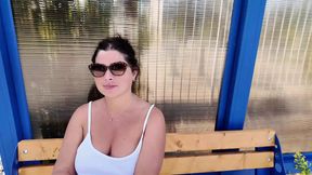 The StepMom was waiting for the Bus, But waited for a Dick in Mouth with a Huge Portion of Sperm
