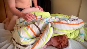Stepdaughter's secret&#x1F92B; April Fools' booty surprise: Dad gets creampie in the most taboo way possible