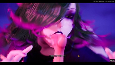 under the witch [PornPlay Hentai SFM] Ep.2 masochist edging mockery and deepthroat