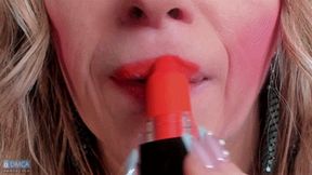 Orange Lipstick Lip Licks (HD) MP4