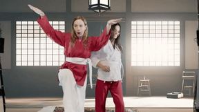 Karate girls - MISTY ADDAMS & MISTY REIN - worship bellybuttons HIDEF