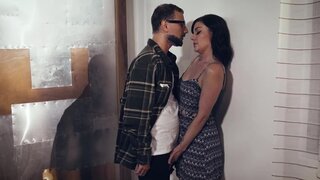 Dirty whore has sex with her cunning commandant
