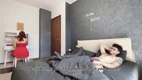 Bedsharing with My Naughty&#x1F608; Stepmom, creampie (dia ita) (eng sub)
