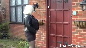 Big tits GILF in stockings is fucked deep by a big dick