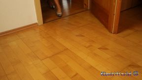 Silver Flats & Classic RHT Nylons – Shoeplay & Footplay Under the Desk
