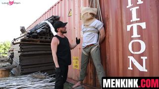 Hairy Adam Wirthmore tied up and fucked by security guard Derek Allen