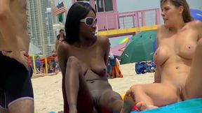 Exhibitionist Wife 99 And 102 - Milf Heather Spreads Her Ass While Nude Beach Watched And Her Husband Had What Was Going On! 15 Min - Heather Silk