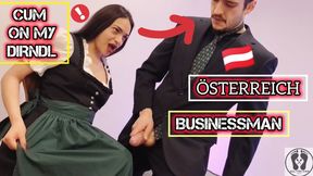 ANA SPEARS JERKS OFF HER BOSS'S DICK CUM ON DIRNDL APRON