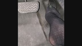 Argyle nylons and black flats