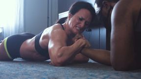 FBB Destroys Man in Armwrestling