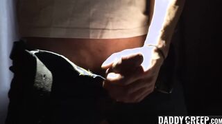 Stepdad sneaking in his sons bedroom to jerk off on him