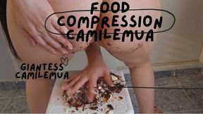 Giantess food compression crushing butt