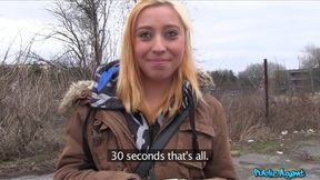 Innocent Redhead Teen Bends Over For Cash - outdoor sex for money