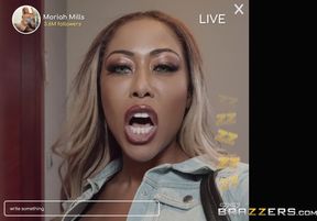 Thrilling XXX interracial threesome with ebony Moriah Mills and blonde Nicolette Shea
