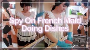 Spy On Your French Maid Doing Dishes