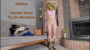Sweater Dress Try On Marathon - MoRina GFE chatting pantyhose boots (mobile vers)