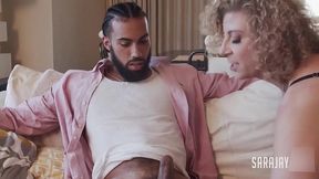 that mature massive ass! sara jay rides james angel s thick cock!