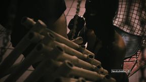 i discovered my fetish for latex masks when i met this submissive big ass tattooed brunette in a bdsm session