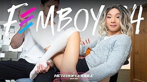 Shy Femboy's Upskirt Peek Invites Creampie , Scene #01
