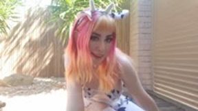 Freya Farting In A Cosplay Outfit Outside!