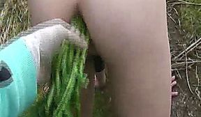 Bizarre anal insertions in public