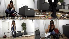 Crushed, vacuumed and dumped in the trash