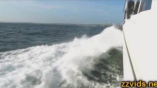 Dani Daniels threesome on the boat