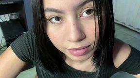 sexy 18 year old amateur latina girl receives cum in her mouth pov