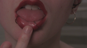 Red Lipstick Reapplication, Drool, and Removal