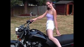 victoria 23 yr old biker in keds amateur bts photoshoot