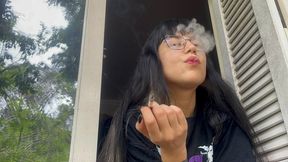 Watch me while I smoke in the window