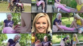 Zazie LLC Wheelchair Gets Her Cast foot Tickled (in HD 1920X1080)