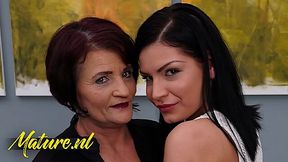Lesbian Granny Daydreams of Her Sexy Neighbor