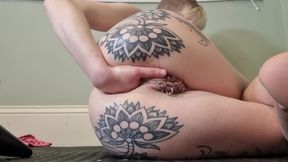 Rosa's gaping ass gets stretched more with different things