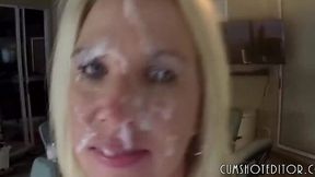 Blonde MILF Drenched in Big Dick Cum