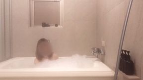 mixed bathing in a bubble bath