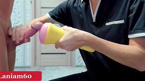 Mature jerks off cock the best and always gets a portion of cumshot - Compilation