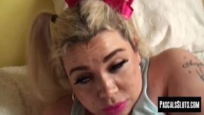 BBW slut Saskia Squirts has her fat body dominated so rough and hard by Pascal White