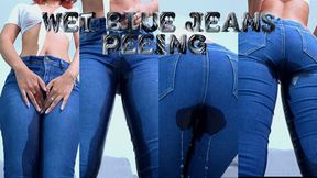 Wet blue jeans peeing - Agatha